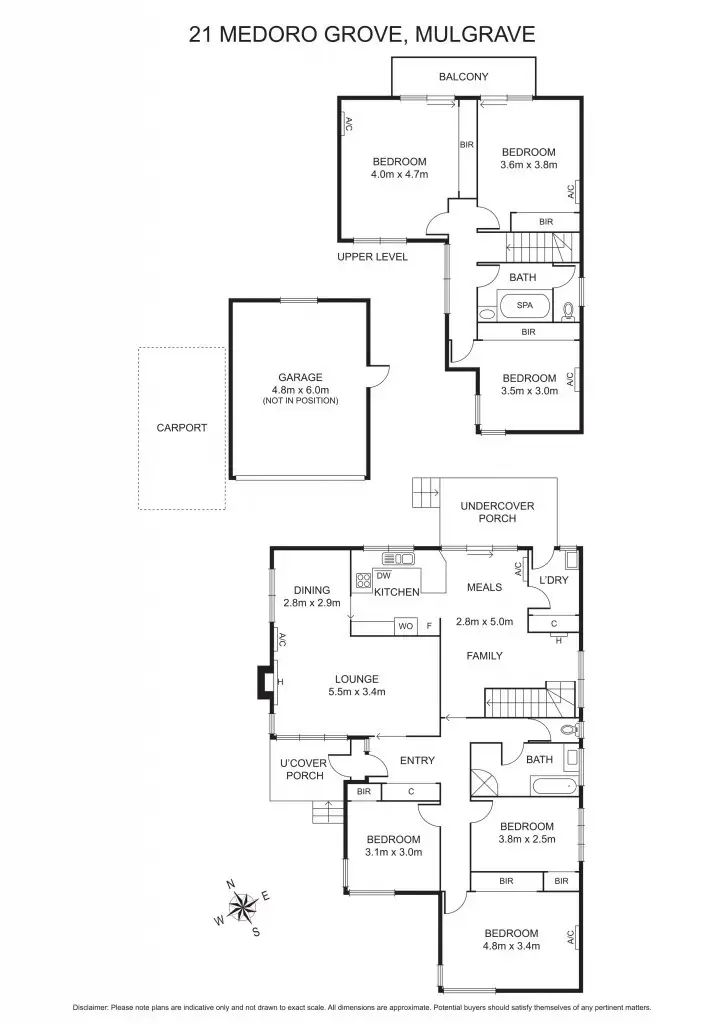 Floorplan of Homely house listing, 21 Medoro Grove, Mulgrave VIC 3170