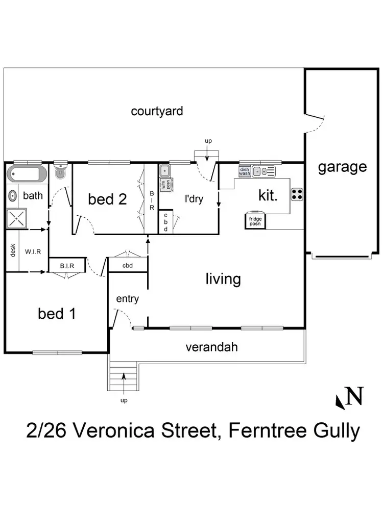 Floorplan of Homely unit listing, 2/26 Veronica Street, Ferntree Gully VIC 3156