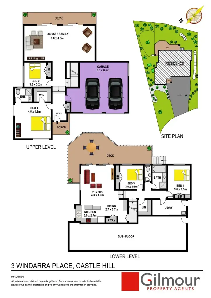 Floorplan of Homely house listing, 3 Windarra Place, Castle Hill NSW 2154