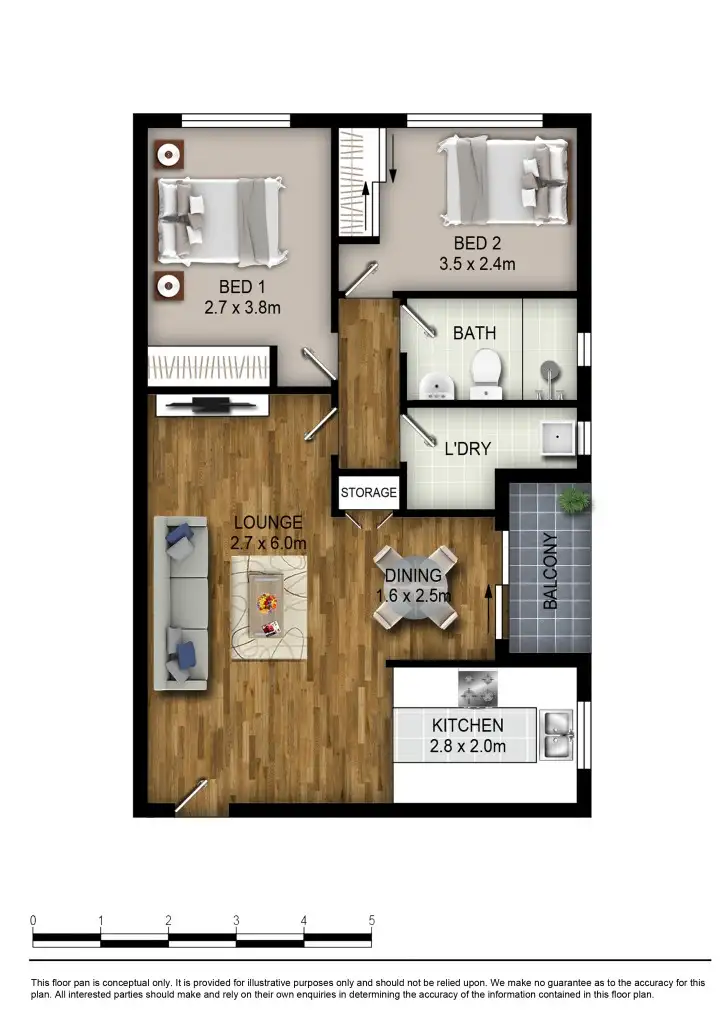 Floorplan of Homely apartment listing, 7/42-48 Clyde Street, Granville NSW 2142