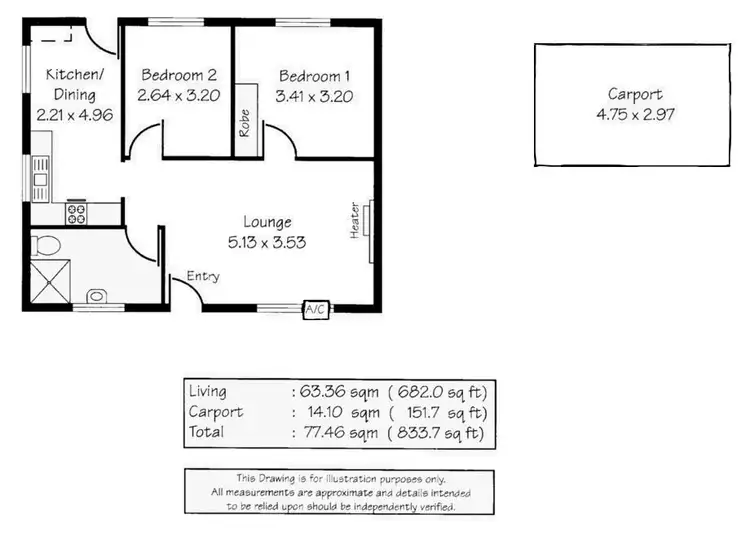 Floorplan of Homely unit listing, 6/549 Magill Road, Magill SA 5072