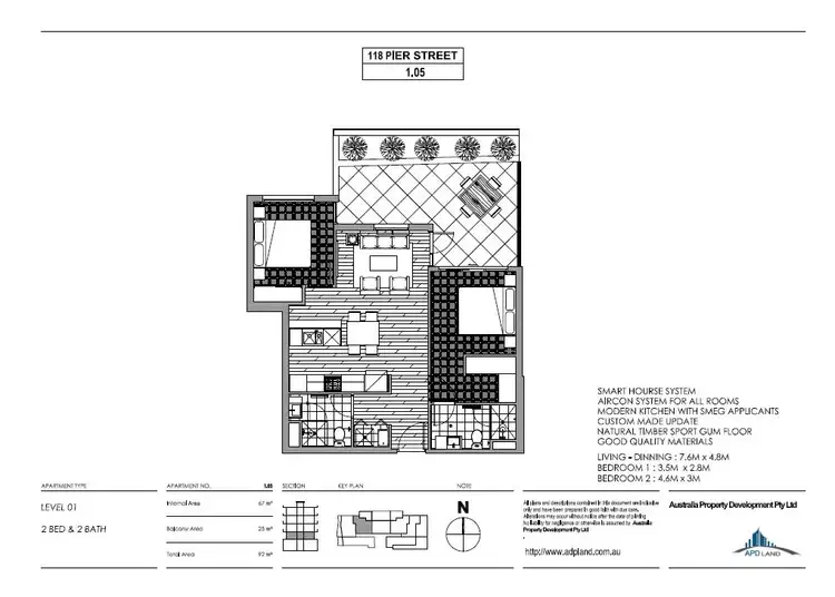 Floorplan of Homely unit listing, 303/118 Pier Street, Altona VIC 3018