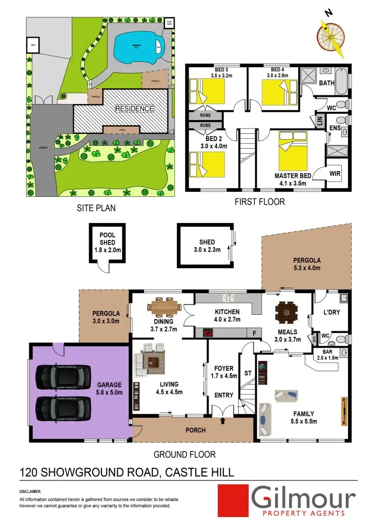 Floorplan of Homely house listing, 120 Showground Road, Castle Hill NSW 2154