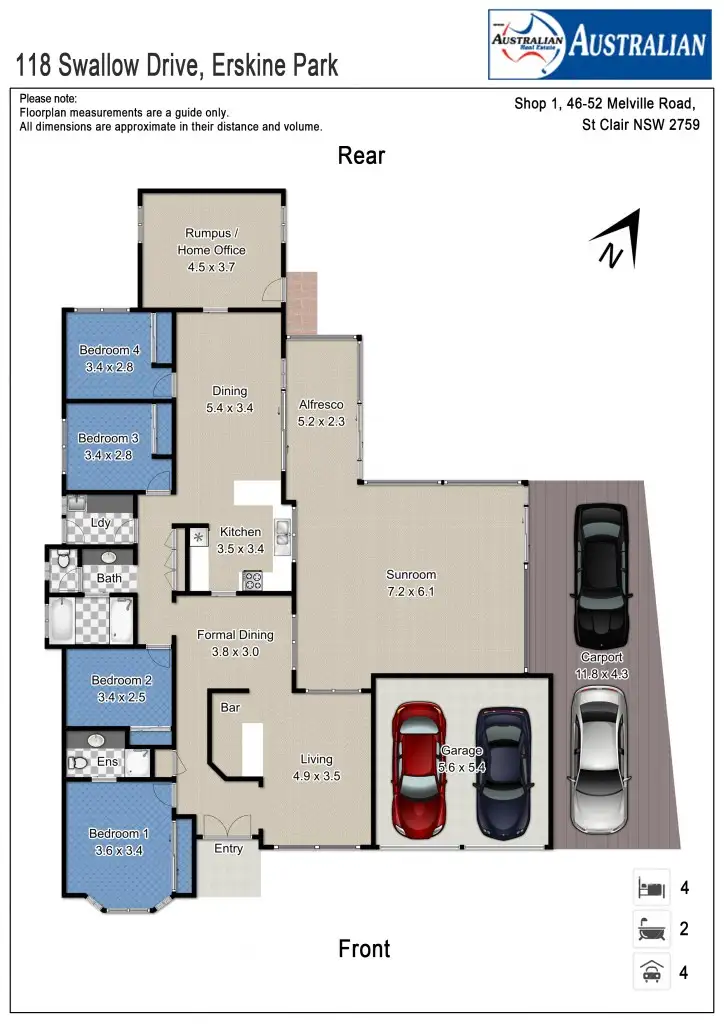 Floorplan of Homely house listing, 118 Swallow Drive, Erskine Park NSW 2759