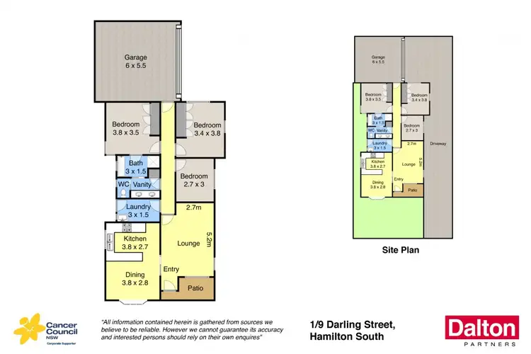 Floorplan of Homely villa listing, 1/9 Darling Street, Hamilton South NSW 2303