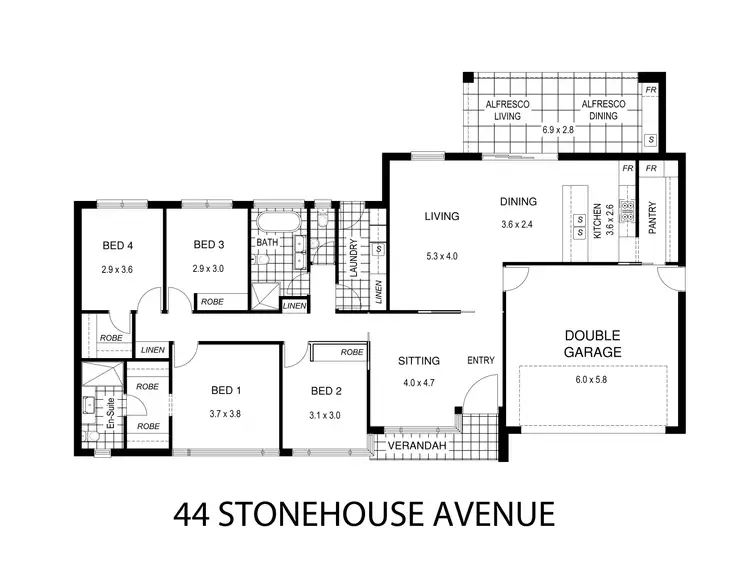 Floorplan of Homely house listing, 42 & 44 Stonehouse Avenue, Camden Park SA 5038