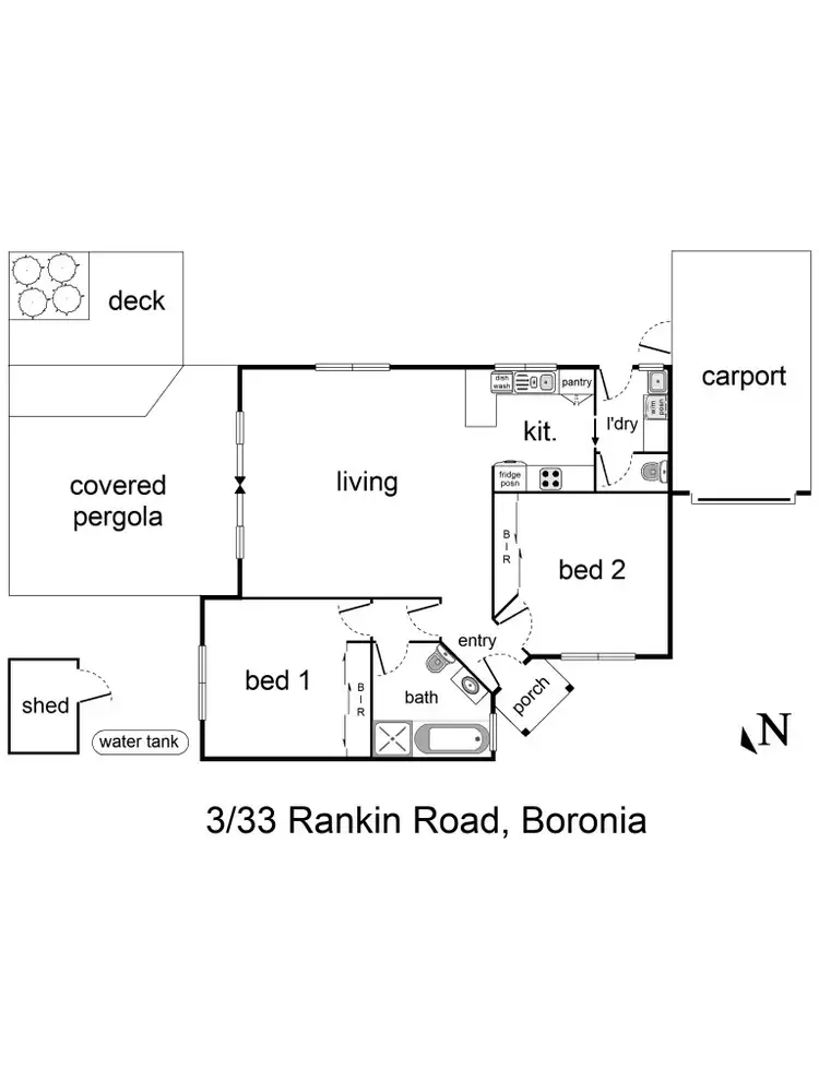 Floorplan of Homely unit listing, 3/33 Rankin Road, Boronia VIC 3155