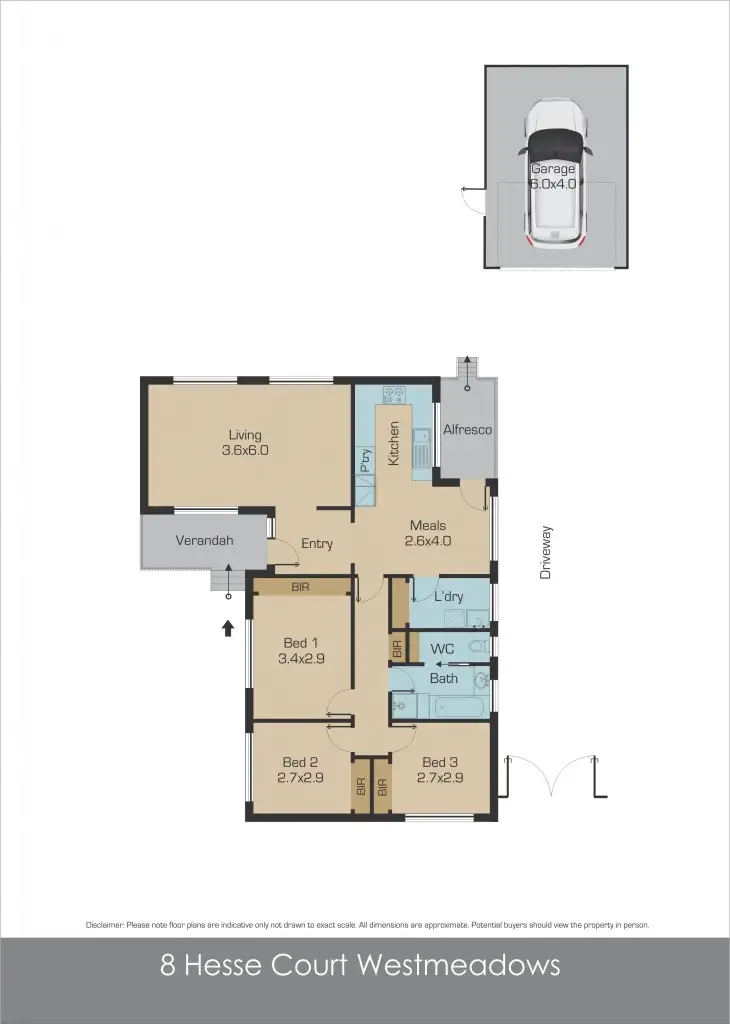 Floorplan of Homely house listing, 8 Hesse Court, Westmeadows VIC 3049