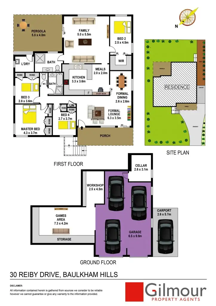 Floorplan of Homely house listing, 30 Reiby Drive, Baulkham Hills NSW 2153