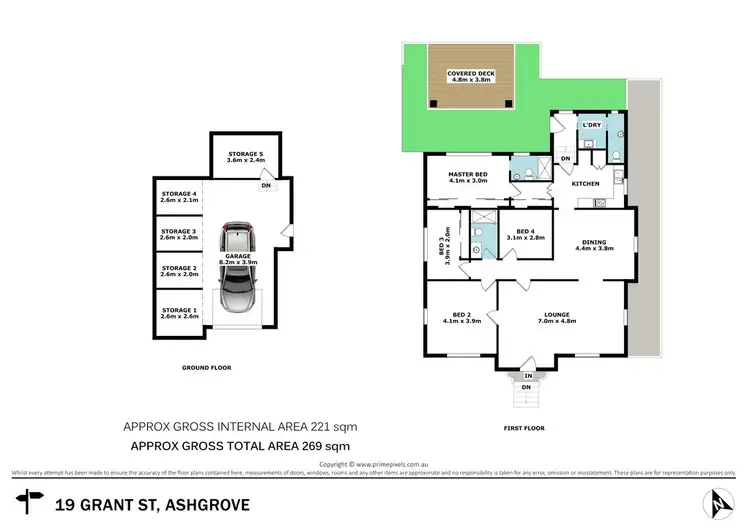 Floorplan of Homely house listing, 19 Grant Street, Ashgrove QLD 4060