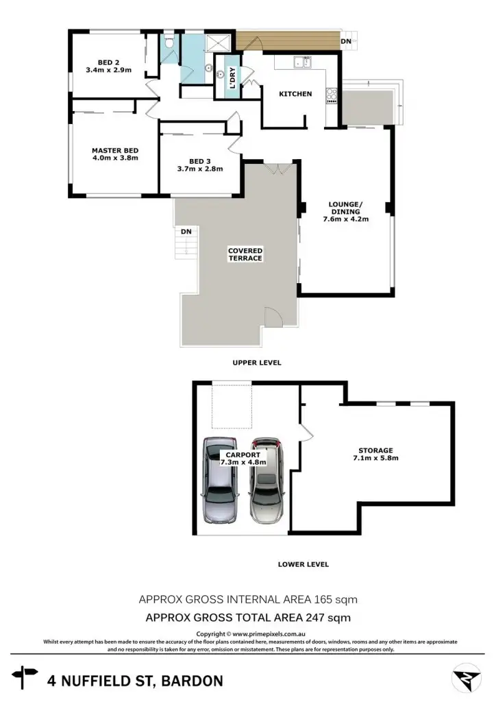Floorplan of Homely house listing, 4 Nuffield Street, Bardon QLD 4065