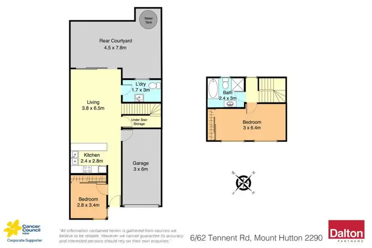 Floorplan of Homely townhouse listing, 6/62 Tennent Road, Mount Hutton NSW 2290
