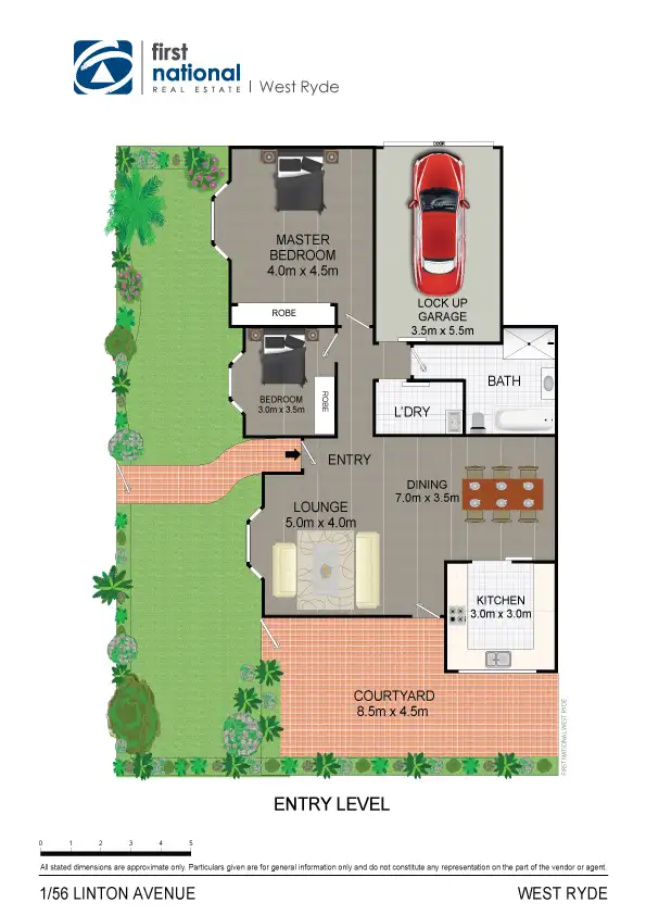 Floorplan of Homely villa listing, 1/56 Linton Avenue, West Ryde NSW 2114