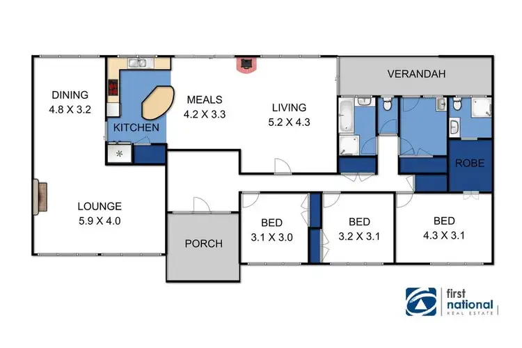 Floorplan of Homely house listing, 72 Victoria Street, Briagolong VIC 3860