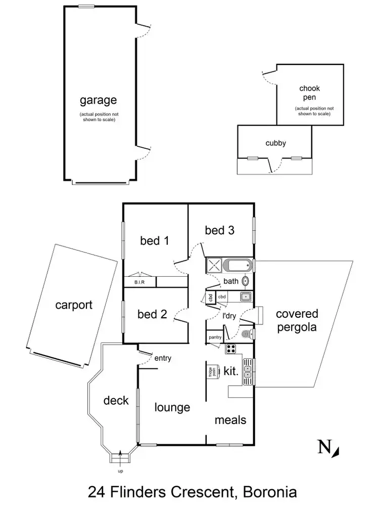 Floorplan of Homely house listing, 24 Flinders Crescent, Boronia VIC 3155