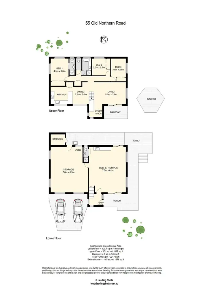 Floorplan of Homely house listing, 55 Old Northern Road, Everton Park QLD 4053