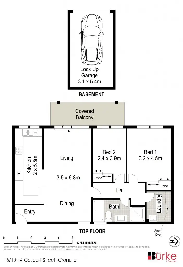 Floorplan of Homely unit listing, 15/10-14 Gosport Street, Cronulla NSW 2230