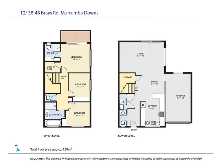 Floorplan of Homely townhouse listing, 12/38-48 Brays Road, Murrumba Downs QLD 4503