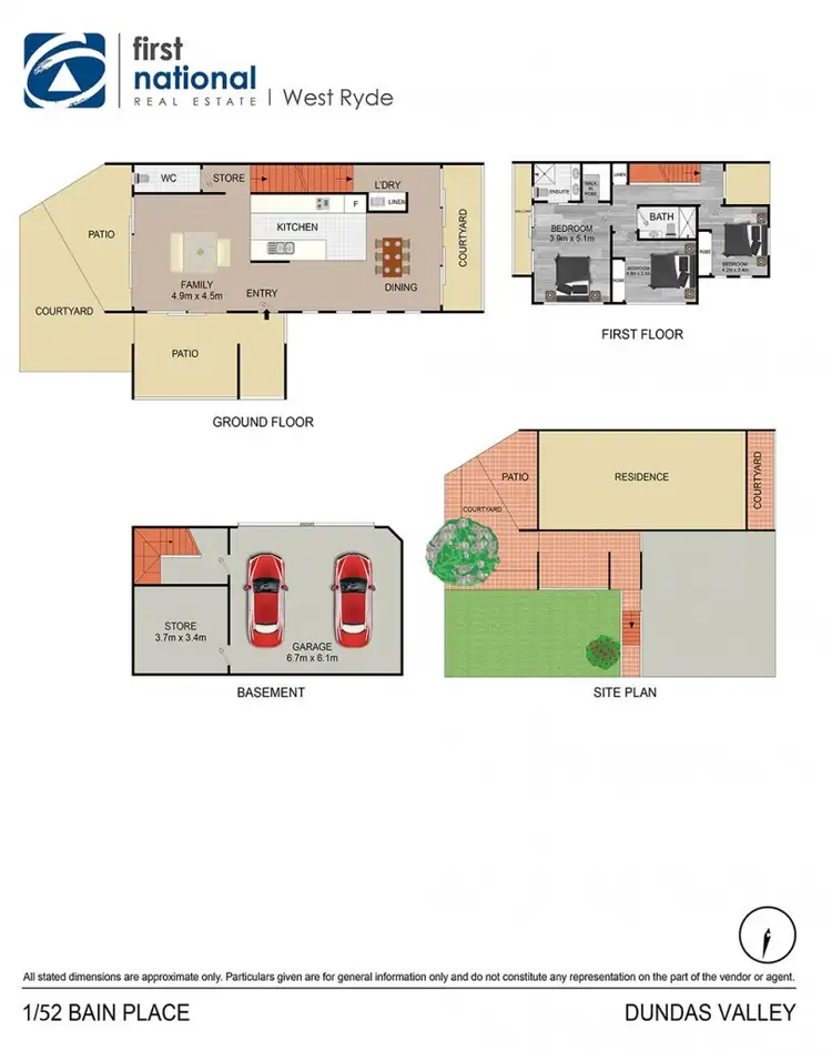 Floorplan of Homely townhouse listing, 1/52 Bain Place, Dundas Valley NSW 2117