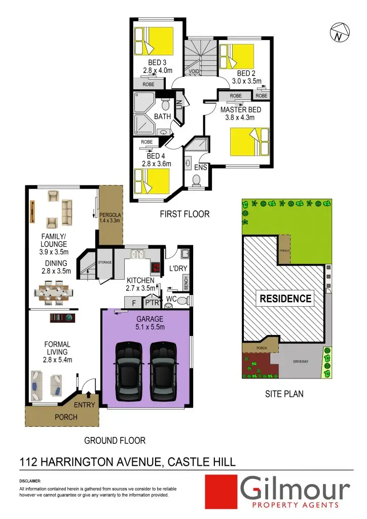 Floorplan of Homely house listing, 112 Harrington Avenue, Castle Hill NSW 2154