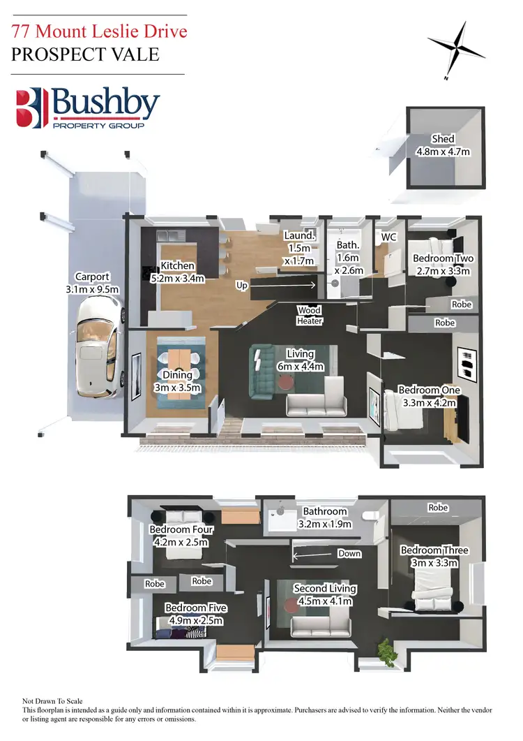 Floorplan of Homely house listing, 77 Mount Leslie Road, Prospect Vale TAS 7250