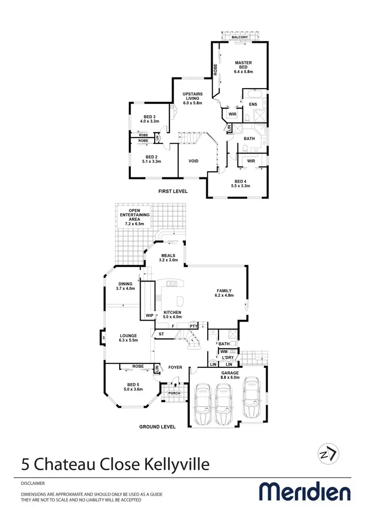 Floorplan of Homely house listing, 5 Chateau Close, Kellyville NSW 2155