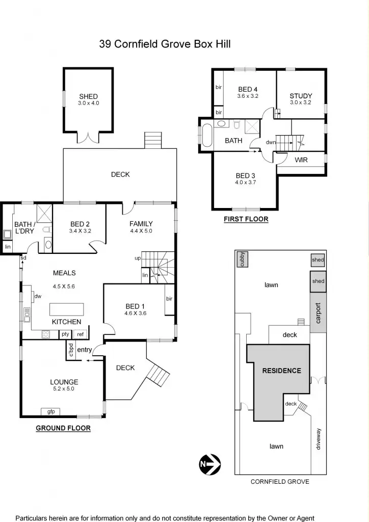Floorplan of Homely house listing, 39 Cornfield Grove, Box Hill South VIC 3128