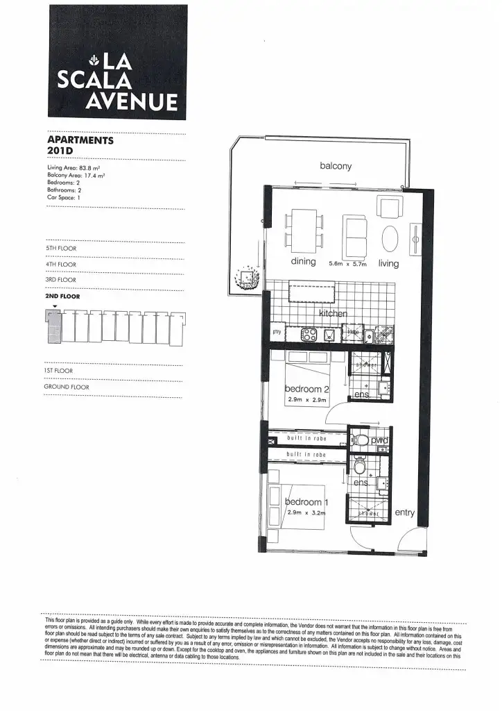 Floorplan of Homely apartment listing, 201/4 La Scala Avenue, Maribyrnong VIC 3032