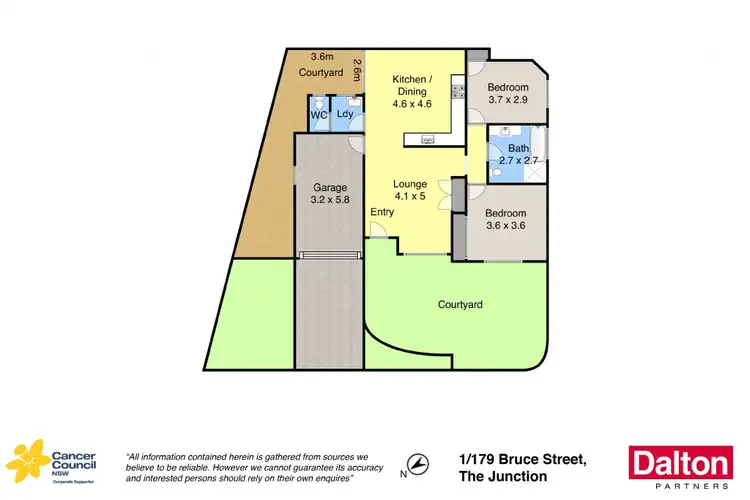 Floorplan of Homely villa listing, 1/179 Bruce Street, The Junction NSW 2291