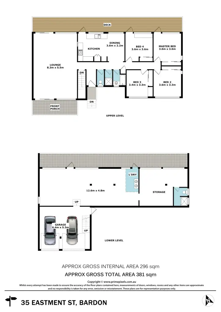 Floorplan of Homely house listing, 35 Eastment Street, Bardon QLD 4065