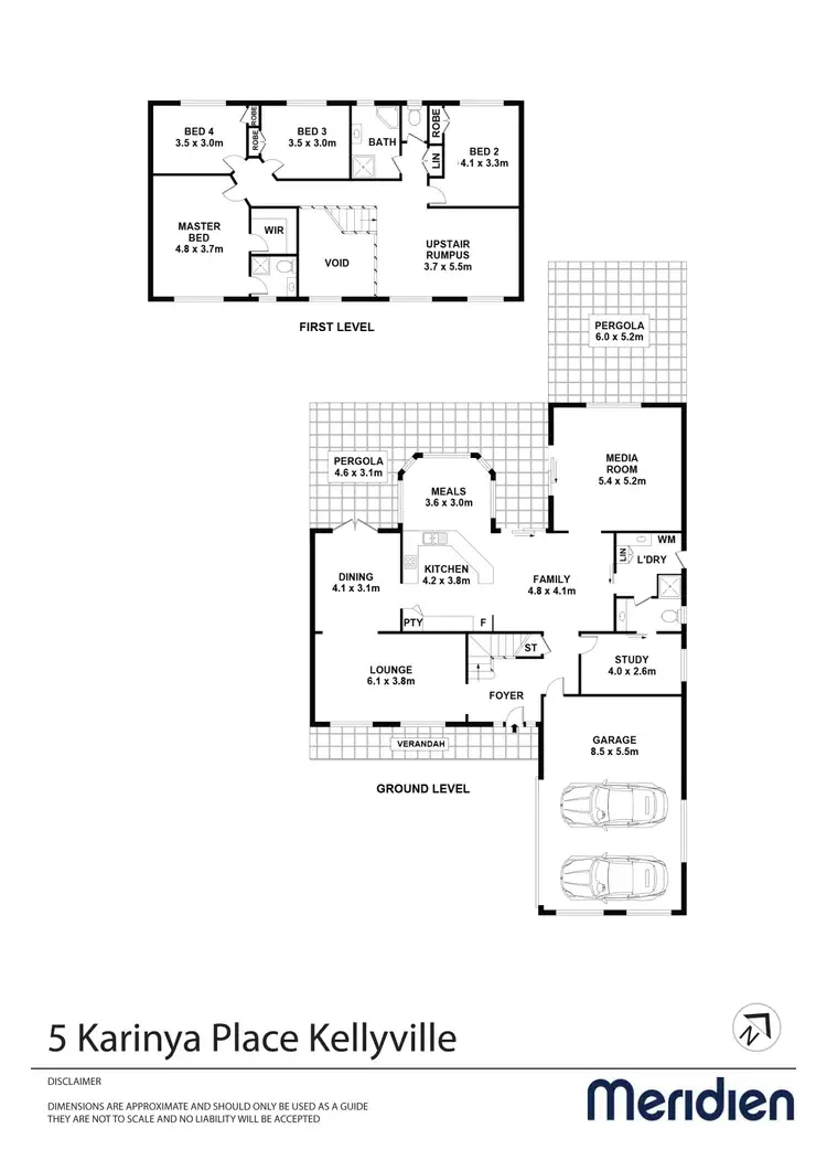 Floorplan of Homely house listing, 5 Karinya Place, Kellyville NSW 2155