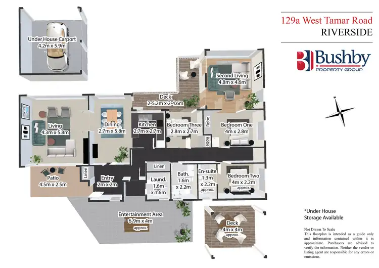 Floorplan of Homely house listing, 129A West Tamar Road, Riverside TAS 7250