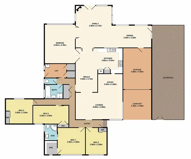 Floorplan of Homely house listing, 21 Fleming Drive, Broadford VIC 3658