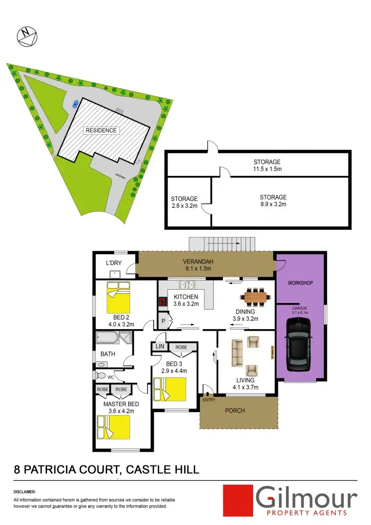 Floorplan of Homely house listing, 8 Patricia Court, Castle Hill NSW 2154