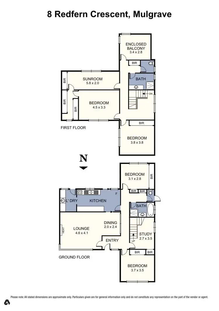 Floorplan of Homely house listing, 8 Redfern Crescent, Mulgrave VIC 3170