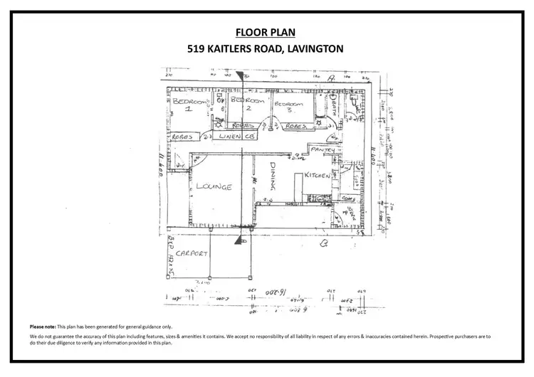 Floorplan of Homely house listing, 519 Kaitlers Road, Lavington NSW 2641