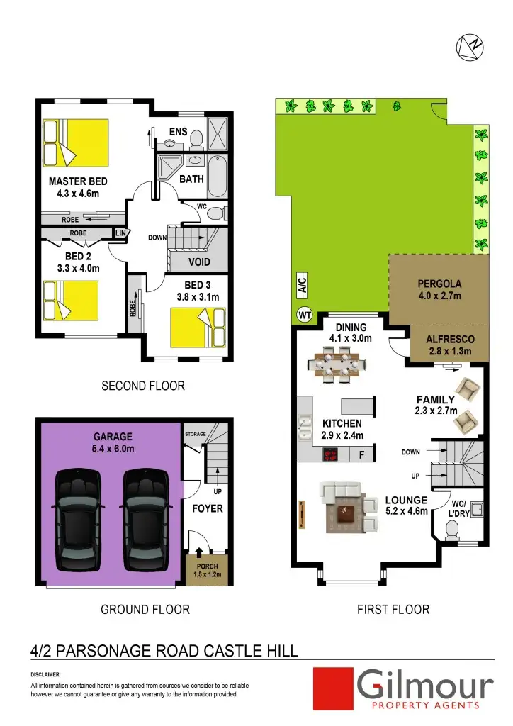 Floorplan of Homely townhouse listing, 4/2 Parsonage Road, Castle Hill NSW 2154