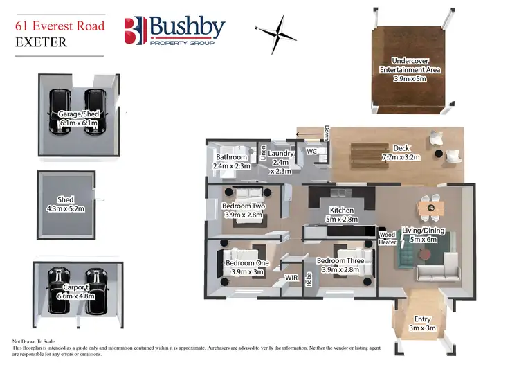 Floorplan of Homely house listing, 61 Everest Road, Exeter TAS 7275