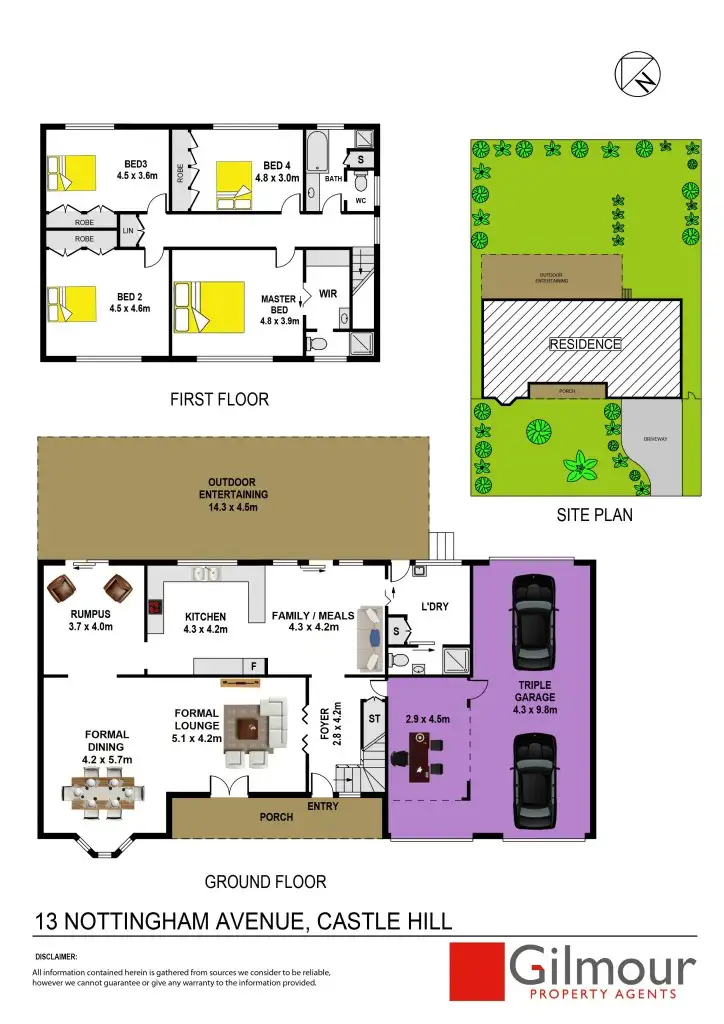 Floorplan of Homely house listing, 13 Nottingham Avenue, Castle Hill NSW 2154