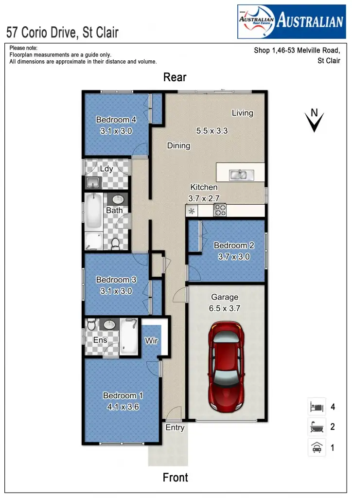 Floorplan of Homely house listing, 2/57 Corio Drive, St Clair NSW 2759