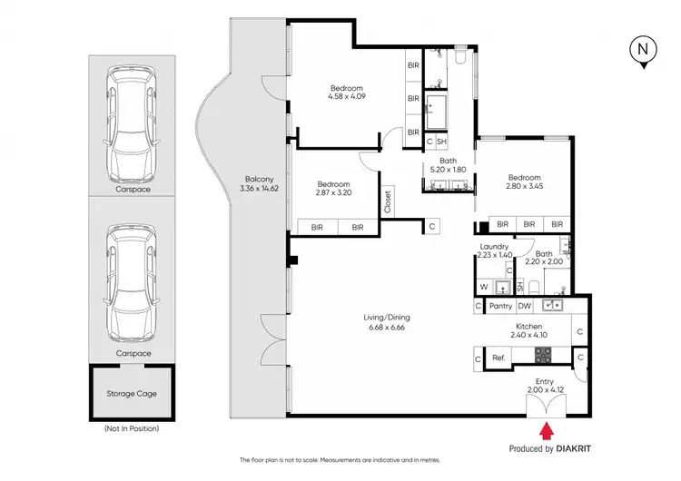 Floorplan of Homely apartment listing, 42/86 Burnley Street, Richmond VIC 3121