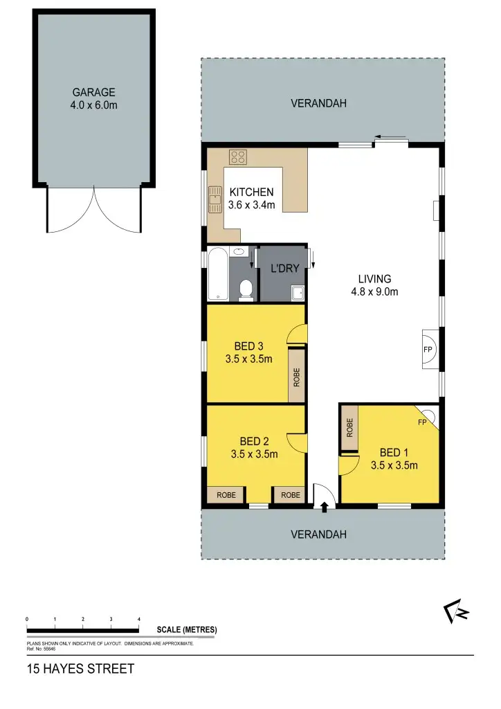 Floorplan of Homely house listing, 15 Hayes Street, Ironbark VIC 3550