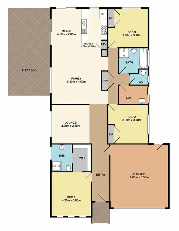 Floorplan of Homely house listing, 37 Ovens Circuit, Whittlesea VIC 3757