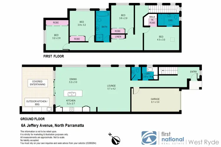 Floorplan of Homely semi-detached listing, 6A Jeffery Avenue, North Parramatta NSW 2151