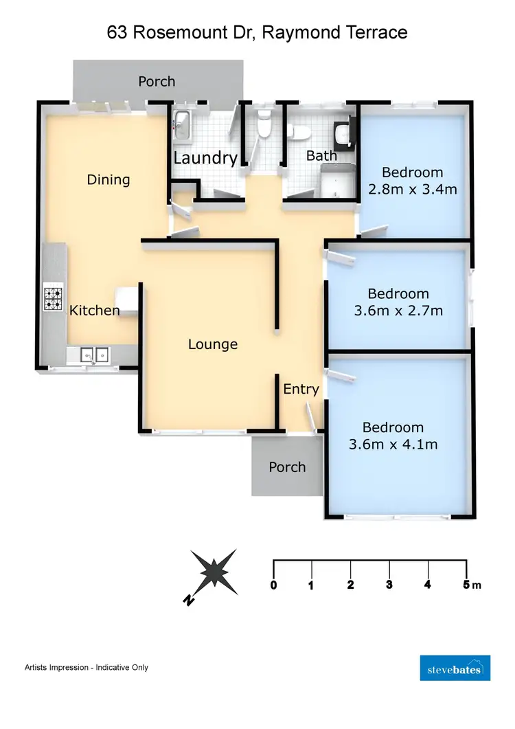 Floorplan of Homely house listing, 63 Rosemount Drive, Raymond Terrace NSW 2324