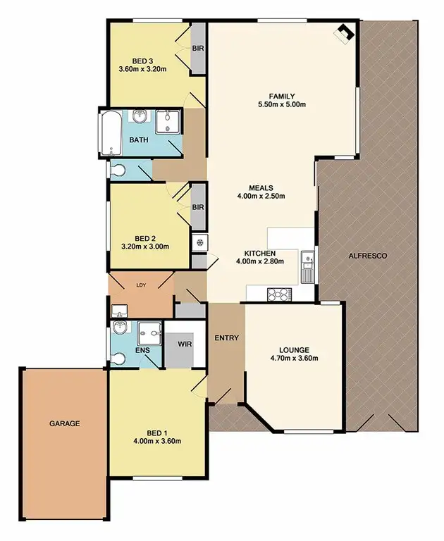 Floorplan of Homely house listing, 3 Jabiru Way, Whittlesea VIC 3757