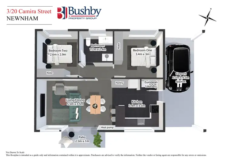 Floorplan of Homely unit listing, 3/20 Camira Street, Newnham TAS 7248