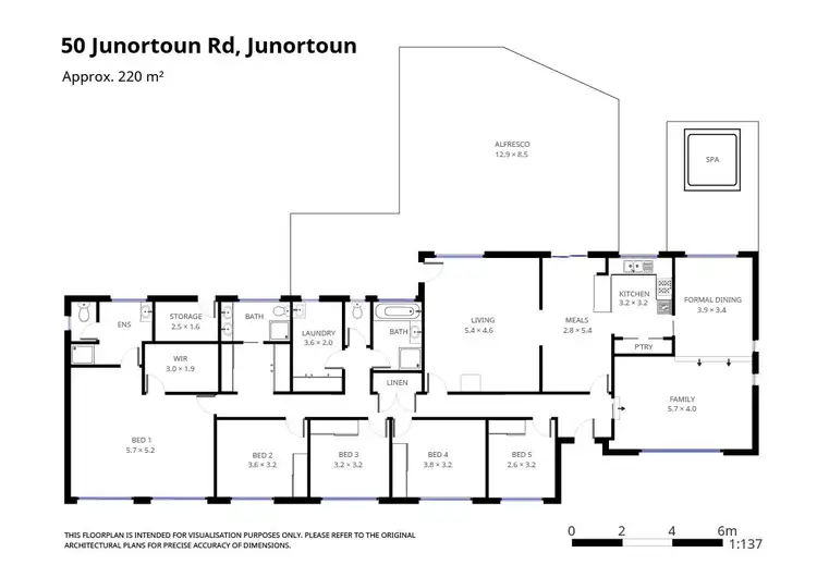 Floorplan of Homely house listing, 50 Junortoun Road, Junortoun VIC 3551