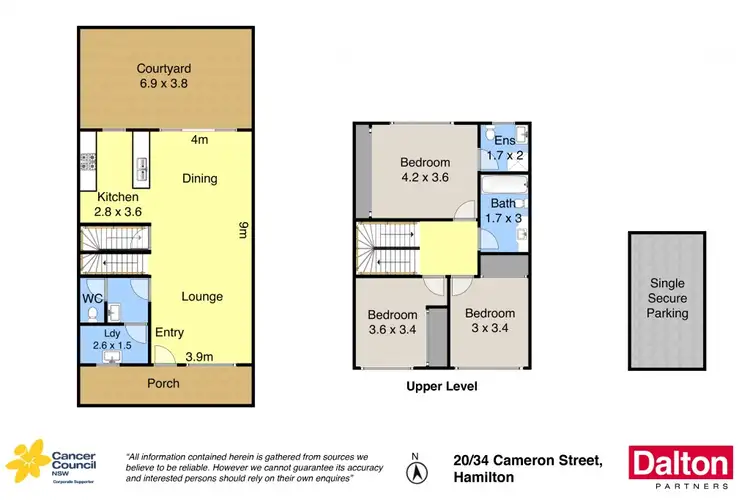 Floorplan of Homely townhouse listing, 20/34 Cameron Street, Hamilton NSW 2303