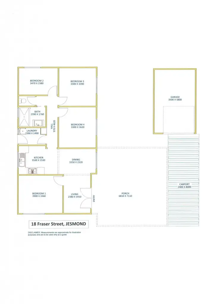Floorplan of Homely house listing, 18 Fraser Street, Jesmond NSW 2299